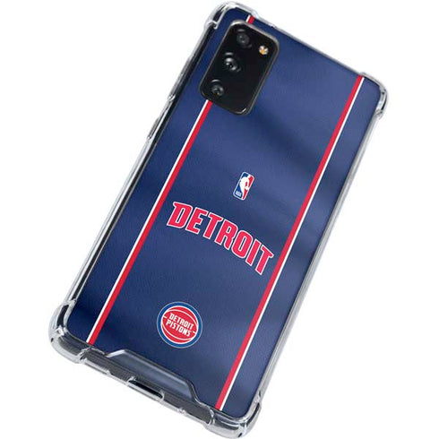 NBA Detroit Pistons Jersey Galaxy S20 FE Clear Case